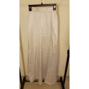 Long silver skirt